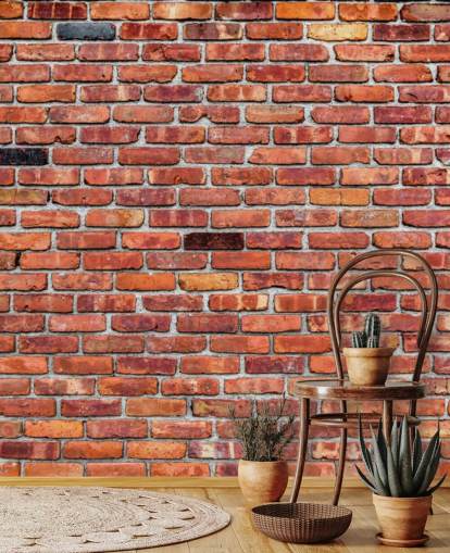 Rustic Red Brick Wallpaper Rustic Red Brick Wallpaper
