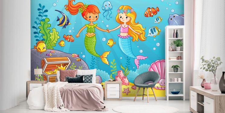Mermaid Best Friends Mermaid Wallpaper