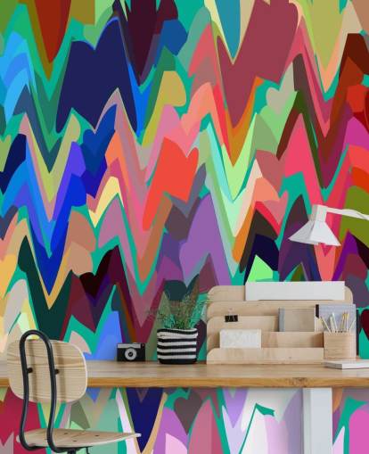 Regenbogen-Zickzack-Wandbild Regenbogen-Zickzack-Wandbild