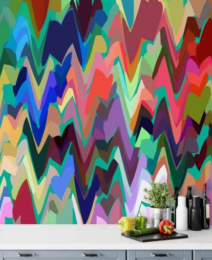 Rainbow Zigzag mural Rainbow Zigzag mural