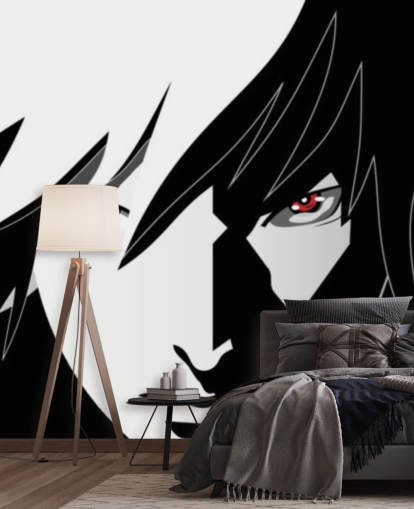 monokrom anime mann ansikt tapet monokrom anime mann ansikt tapet