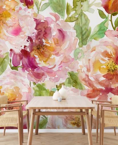 Auffällige und schöne florale Fototapete Auffällige und schöne florale Fototapete