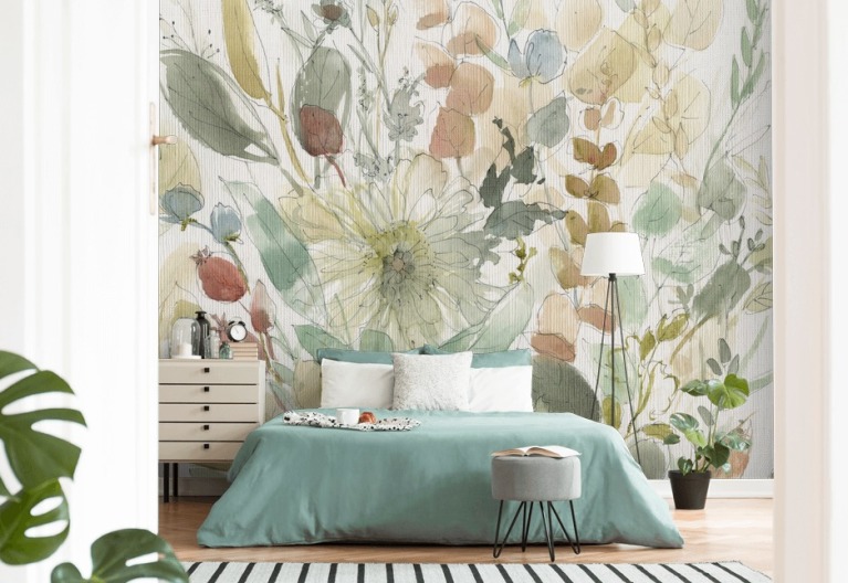 Bedroom Wallpaper & Wall Mural | Wallsauce NZ