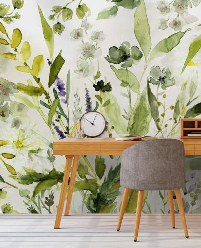 green customisable plant wallpaper mural called Olive Green Plants by Carol Robinson for kitchens green customisable plant wallpaper mural called Olive Green Plants by Carol Robinson for kitchens