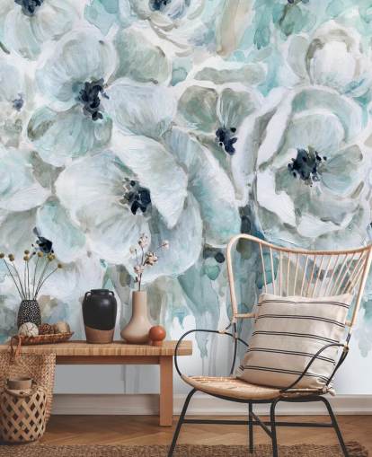 Papel de parede Teal Harmony 2 por Carol Robinson Papel de parede Teal Harmony 2 por Carol Robinson