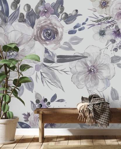 Purple Flowers Wallpaper by Carol Robinson Purple Flowers Wallpaper by Carol Robinson