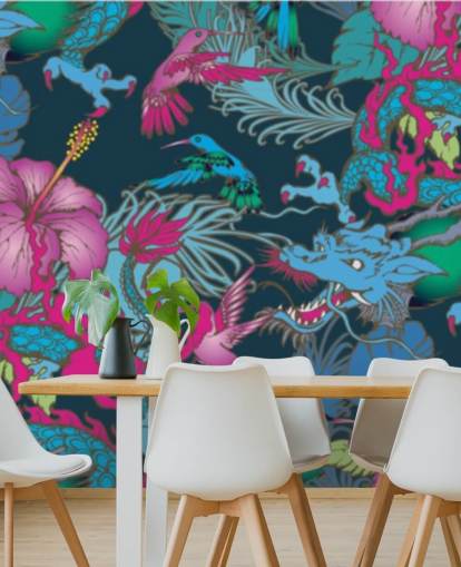 papel tapiz de tatuaje de dragón azul papel tapiz de tatuaje de dragón azul