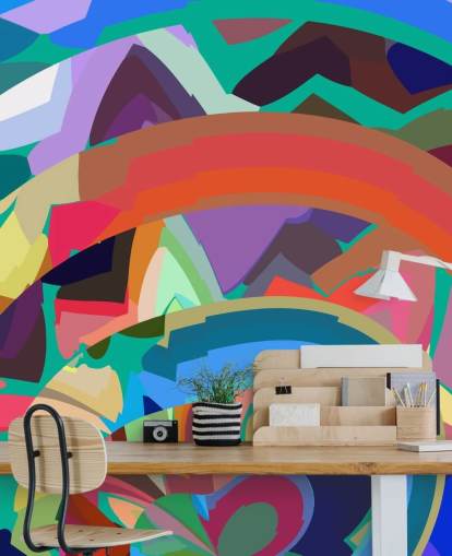 Mural de pared alucinógeno de Shandra Smith Mural de pared alucinógeno de Shandra Smith