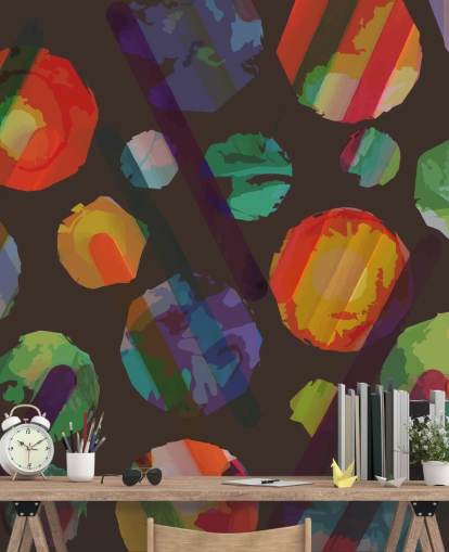 Murale de découpes en couleur par Shandra Smith Murale de découpes en couleur par Shandra Smith