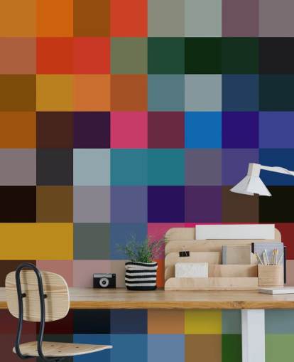 Buntes quadratisches Wandbild von Shandra Smith Buntes quadratisches Wandbild von Shandra Smith