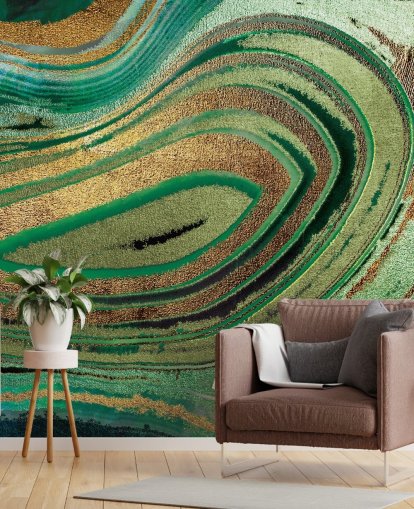 Deep Foliage Mural by Lara Skinner Deep Foliage Mural by Lara Skinner