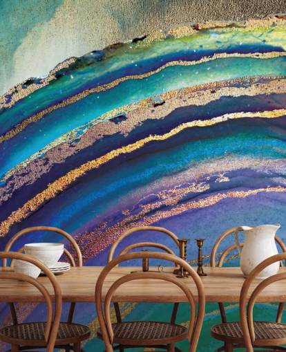Rainbow Agate Island Mural by Lara Skinner Rainbow Agate Island Mural by Lara Skinner