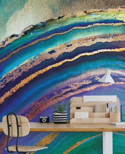 Rainbow Agate Island Mural by Lara Skinner Rainbow Agate Island Mural by Lara Skinner