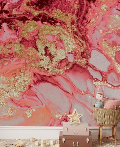 carta da parati murale in marmo rosa e oro chiamato Blush Agate Marble di Lara Skinner per camere da letto carta da parati murale in marmo rosa e oro chiamato Blush Agate Marble di Lara Skinner per camere da letto