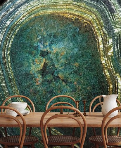 Mural Ágata oro esmeralda de Lara Skinner Mural Ágata oro esmeralda de Lara Skinner