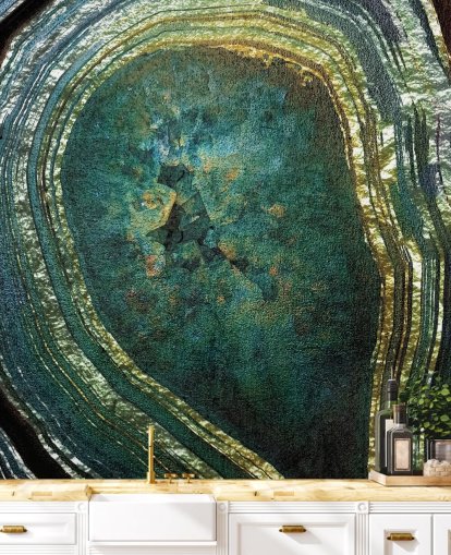 Emerald Gold Akaatti seinämaalaus Lara Skinner Emerald Gold Akaatti seinämaalaus Lara Skinner