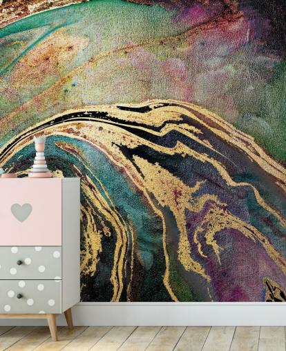 Green Marble Background Mural by Lara Skinner Green Marble Background Mural by Lara Skinner