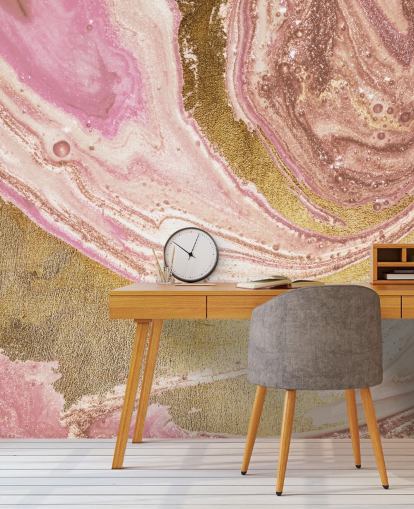 Pink Pastel Agate Marble Mural by Lara Skinner Pink Pastel Agate Marble Mural by Lara Skinner