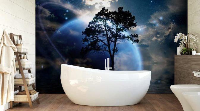 Alien Landskap Väggmålning