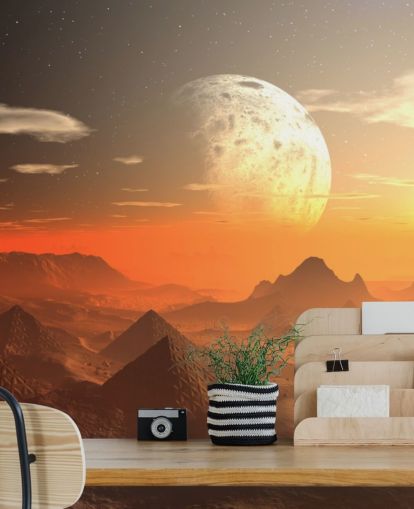 Mars landschap behang Mars landschap behang