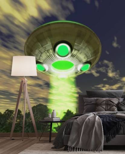 Papier Peint UFO sur Woodland Papier Peint UFO sur Woodland