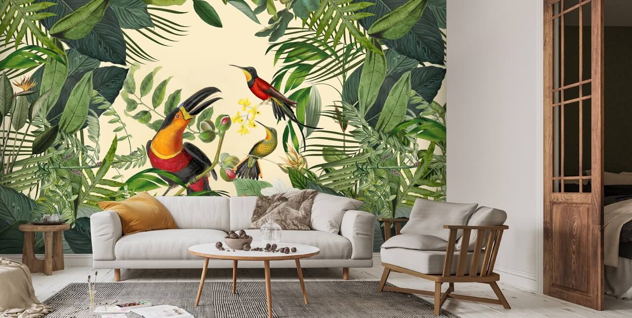 Murale Toucans Dans La Jungle Par Andrea Haase Wallsauce Fr