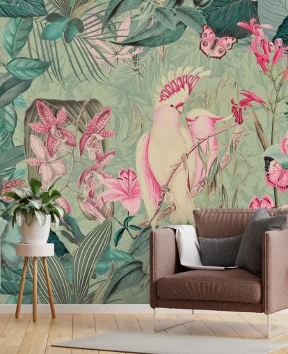 Rosa Kakadus Fototapete von Andrea Haase Rosa Kakadus Fototapete von Andrea Haase