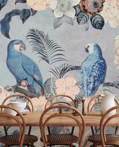 Parrots in Love Mural by Andrea Haase Parrots in Love Mural by Andrea Haase