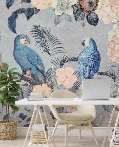 Parrots in Love Mural by Andrea Haase Parrots in Love Mural by Andrea Haase