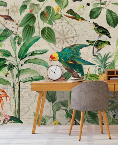 Kingdom of Birds Wallpaper Mural van Andrea Haase Kingdom of Birds Wallpaper Mural van Andrea Haase