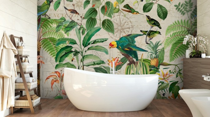 Papier Peint Fresque Le Royaume des Oiseaux par Andrea Haase