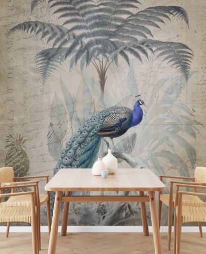 Papel de parede Peacock Jungle por Andrea Haase Papel de parede Peacock Jungle por Andrea Haase