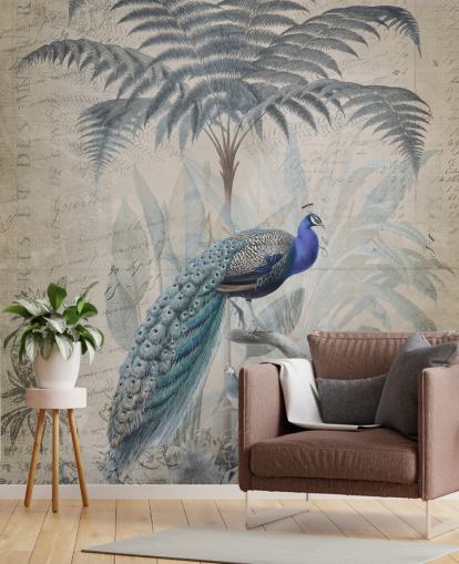 Peacock Jungle Wallpaper by Andrea Haase Peacock Jungle Wallpaper by Andrea Haase