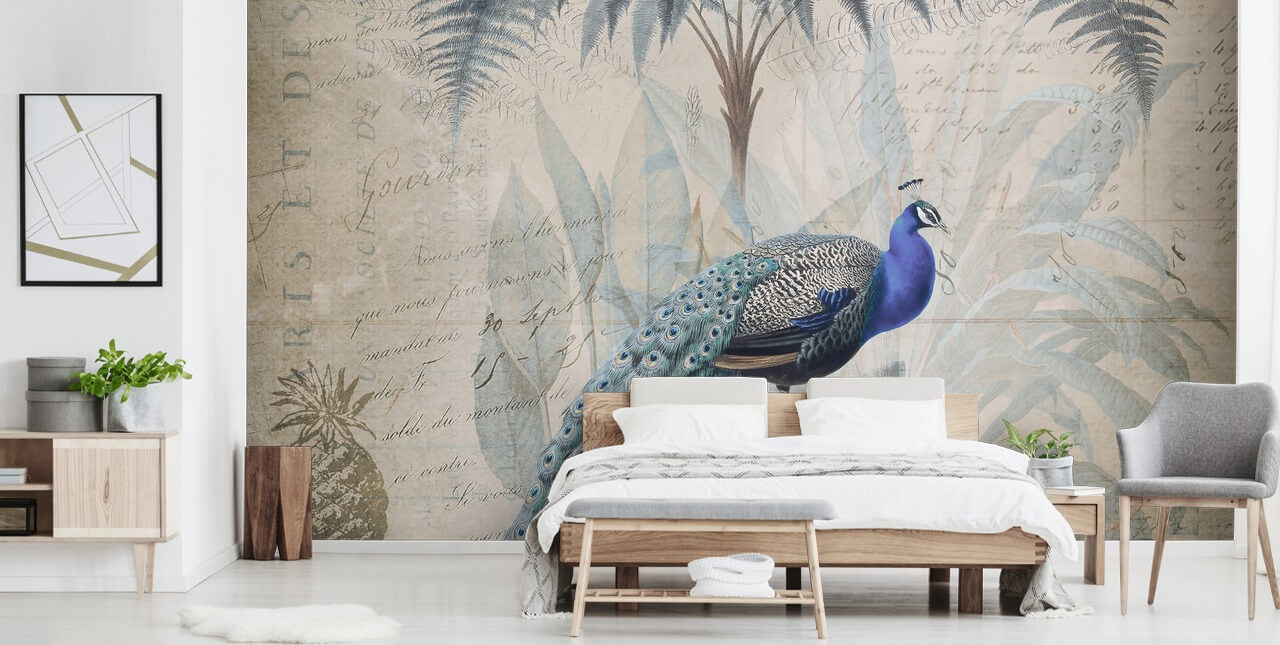 Peacock Jungle Bakgrunn av Andrea Haase