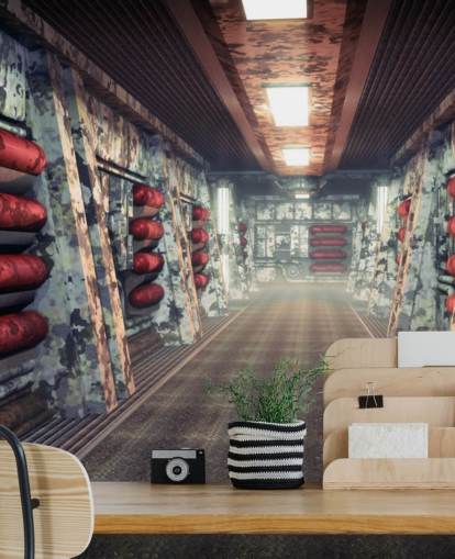 Papel de parede do corredor da nave espacial Papel de parede do corredor da nave espacial