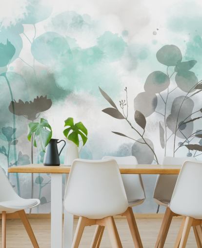 papier peint floral aquarelle bleu appelé Cool Ether par Katy Clemmans pour les salons et les chambres papier peint floral aquarelle bleu appelé Cool Ether par Katy Clemmans pour les salons et les chambres