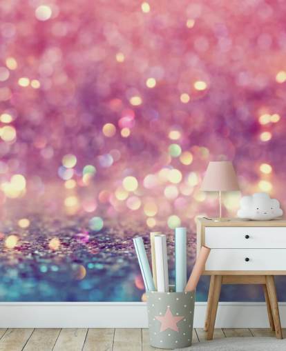 Abstrakt skinnende lys og glitter vægmaleri Abstrakt skinnende lys og glitter vægmaleri