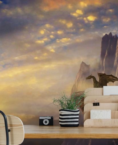 papel de parede dragon on cliff papel de parede dragon on cliff