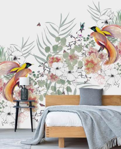 Paradiesvogel Wandgemälde von Kelly Kratzing Paradiesvogel Wandgemälde von Kelly Kratzing