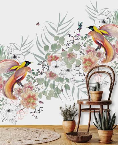 Bird of Paradise Wall Mural by Kelly Kratzing Bird of Paradise Wall Mural by Kelly Kratzing