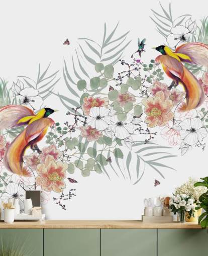 Bird of Paradise Wall Mural by Kelly Kratzing Bird of Paradise Wall Mural by Kelly Kratzing