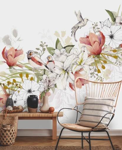 Finch älskar fågel väggmålning av Kelly Kratzing Finch älskar fågel väggmålning av Kelly Kratzing