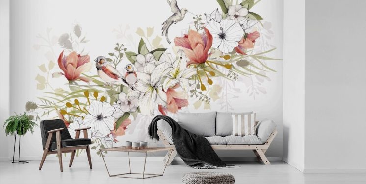 Finch Love Bird Wandbild von Kelly Kratzing