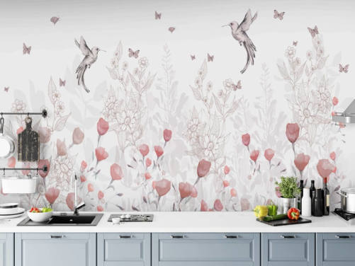 Mural Sweet Blooms por Kelly Kratzing