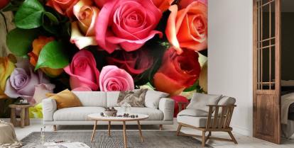 Bright Floral Design Wallpaper for Walls | Juncaceae