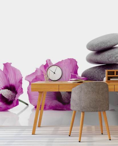 Pebble with Hibiscus Flower Flower Wallpaper Pebble with Hibiscus Flower Flower Wallpaper