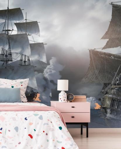 pirate ships battling in sea wallpaper pirate ships battling in sea wallpaper