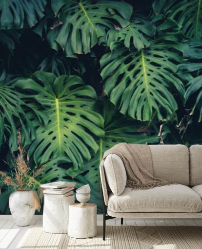 Papel de parede de folhas tropicais Papel de parede de folhas tropicais