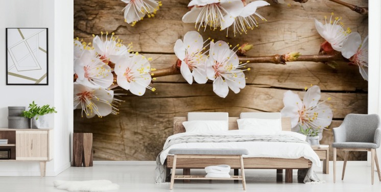 Papier Peint Fresque Fleurs Japonaises