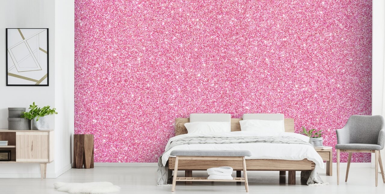 Papel de parede Pink Glitter